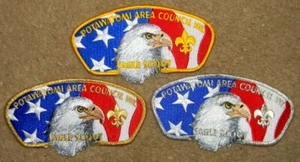 Potawatomi Area Council "Eagle Scout" CSP Set - SA91, SA92, SA93 - Picture 1 of 1