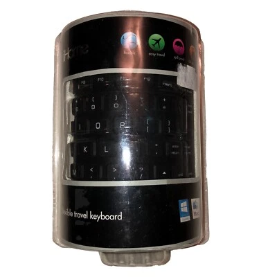 iHome Flexible Travel Keyboard Black USB Plug-n-play Great For Travel      @e - Image 1 of 4