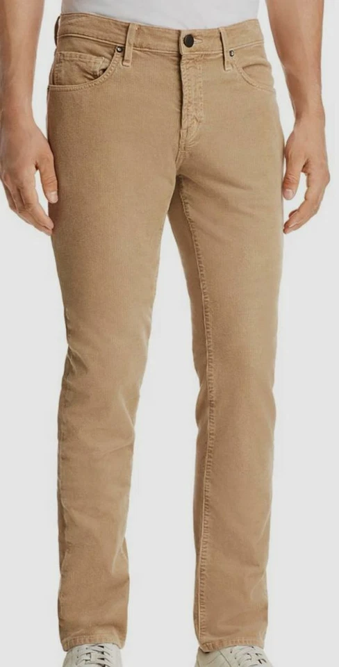 $290 J бренд мужчин Slim Fit коричневый середины подъема эластичной прямые штанины вельветовые брюки 38 Вт - Изображение 1 из 1