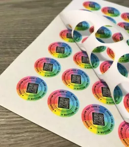 Etiquetas pegatinas de papel redondo impresas de 24 mm personalizadas - a todo color personalizadas - Imagen 1 de 10