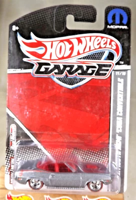 Hot Wheels Mopar Garage 2011 11/15 '70 Plymouth Hemi 'Cuda convertible gris con RR Foto 1 de 4
