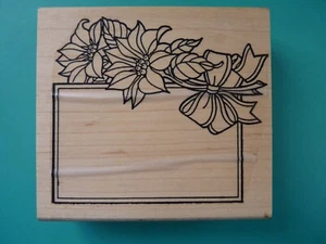 Inserto/etiqueta de tarjeta de regalo con flores EDICIÓN LIMITADA sello de goma - Imagen 1 de 2