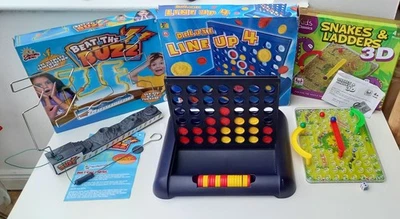 Beat The Buzz, Line Up Connect 4, Snakes & Ladders 3D Games Bundle Set Of 3 Toys - Image 1 of 4