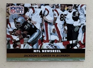1991 Pro Set #346 - Bo Jackson - Carta CALCIO Los Angeles Raiders - Foto 1 di 2