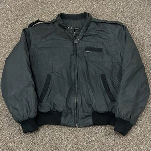 Vintage Members Only Europe Craft Zip Bomber Jacket Medium Sz 44 Black Retro - Picture 1 of 8