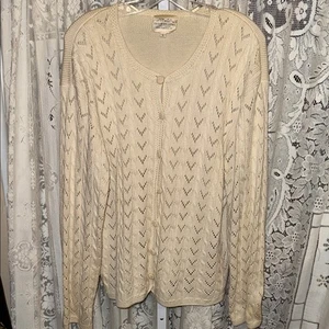 Vintage Susan Bristol Cream Knit Cardigan - Picture 1 of 3