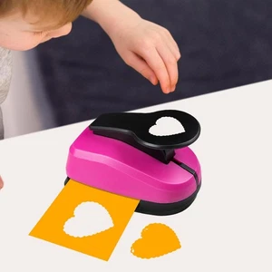 Kids Heart Shape Paper Punch for School Activities Multipurpose Lever - Picture 1 of 5