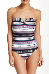 Nwt Jessica Simpson Bandeau Convertible Badeanzug Indie Einteilig Damen S - Picture 1 of 5