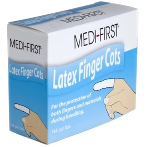 Finger Cots - Blue Latex 1 Gross / 144 Count (size) large - Picture 1 of 1