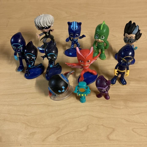 Lot of 12 PJ Masks Figures Catboy Owlette Gekko Romeo Night Ninja Luna Girl Cover