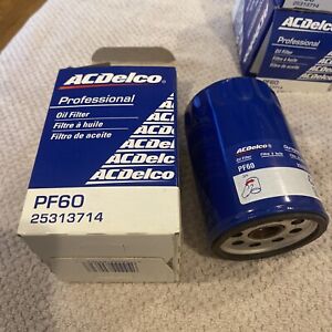 New Genuine AC Delco PF60 / GM 25313714 Engine Oil Filter (2 pack )