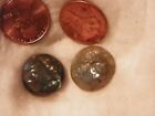 Spectrolite Or Labradorite 29.78 Carats Carved Moon Face Two  Cabochons