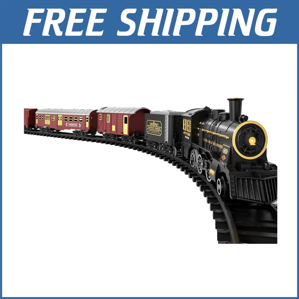 Rechargeable Train Set with Smoke, Sounds & Lights - Safe Toys for Ages 3-12 - Image 1 of 4