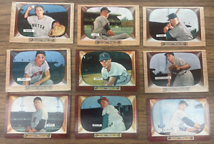 1955 Bowman Baseball Lot Of 9 EX Wally Post No Creases