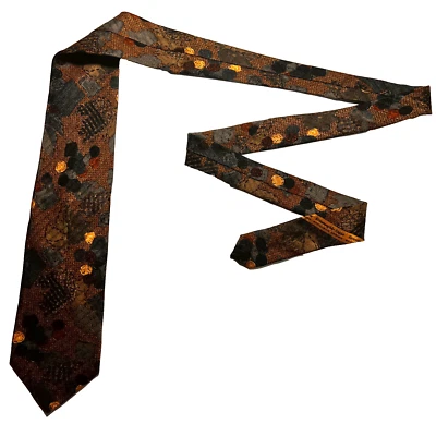 Corbata Ermenegildo Zegna Para Hombre Abstracta Multicolor Seda Hecha a Mano en Italia Foto 1 de 4