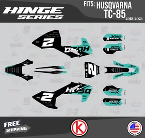 Graphics Kit for  Husqvarna TC85 (2018-2022) Hinge - TEAL - Bild 1 von 6