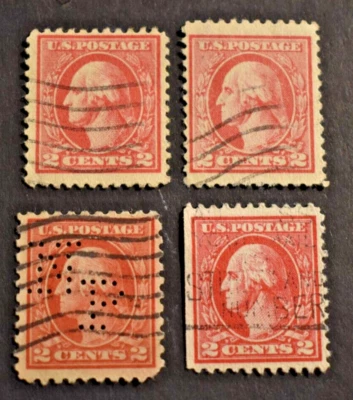 4 - 1920 US Stamp Scott #526/526b - 2 Cent - Washington - Used/NG/NH/VF - Image 1 of 2