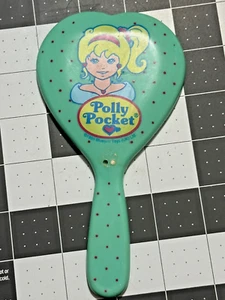 Vintage 1995 Polly Pocket Green Heart Handspiegel BROKEN FLOWER - Bild 1 von 4