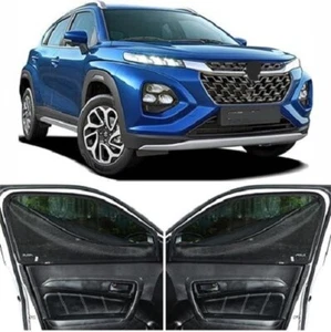 Half Cut Black sun Shades Magnetic,Zipper Fit For Maruti FRONX Set of 4 - Picture 1 of 5
