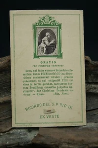 † PAPA PÍO IX EX CHALECO RELICARIO ORATIO TARJETA SAGRADA ESTAMPADA ITALIA BOLONIA † - Imagen 1 de 16