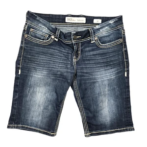 Pantalones Cortos BKE Mujer Sabrina 30 Denim Jean Punto Grueso Elastizados Envejecidos - Imagen 1 de 14