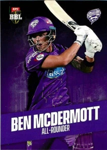 2019 2020 HOBART HURRICANES BBL Cricket Card BEN MCDERMOTT - Picture 1 of 2