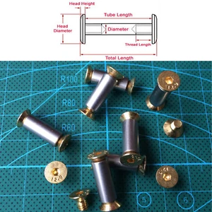 Knife Handle Bolt Rivets 12.9 Steel Scale Screw Fastener Nut DIY High Quality - Bild 1 von 21