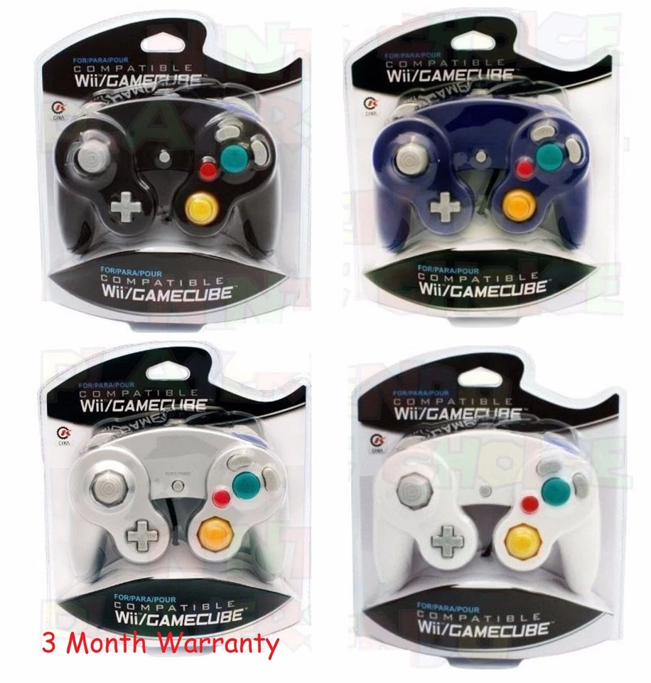 4 BRAND NEW CONTROLLERS FOR NINTENDO GAMECUBE or Wii GREEN, ORANGE,CLEAR,SILVER - Image 1 of 1