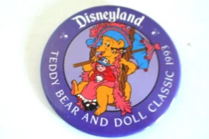Disneyland Teddy Bear and Doll Classic 1993 3-inch Button Pin - Picture 1 of 1