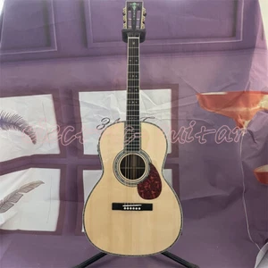 Nature Hollow Body 00042 Acoustic Electric Guitar Bone Nut Solid Spruce Top - Picture 1 of 8