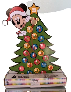 Disney Mickey Mouse Wooden Countdown Advent Calendar 2021 Gemmy New - Picture 1 of 5