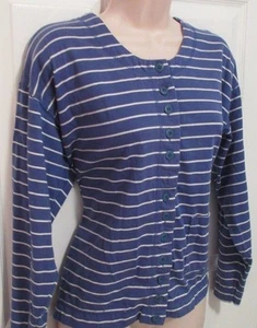 Rafferty Strickjacke Pullover mit Knopfleiste Größe 12 Medium Damen blau & weiß gestreift - Bild 1 von 6