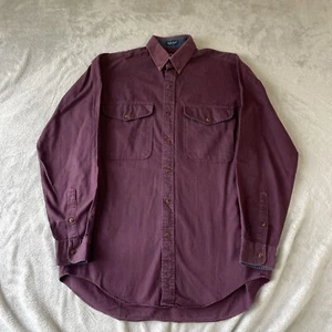 Gant Vintage Men’s Washer Twill Cotton Button Down Shirt Purple Size Medium - Picture 1 of 12