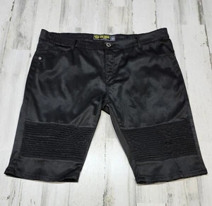 Old Skool Shorts Men 38 Black Baggy Hip Hop Grunge Y2K Bermuda - Picture 1 of 9