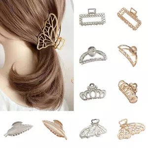 Temperament Geometric Clips Hair New Extravagant Hair Claw Metal Hair Clip UK - Picture 1 of 22