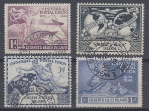 JUEGO 75 ANIVERSARIO GILBERT & ELLICE IS 1949 UPU (4) USADO (ID:213/D65366) - Imagen 1 de 1