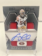 2023 Panini Black ON-CARD AUTO Fred Warner Capstones /99 QUAD PATCH 49ers