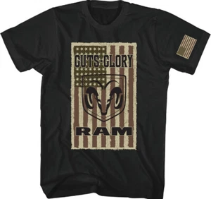 H3 Sportgear Guts Glory Dodge Ram American Flag Pickup TrucksT Shirt TS23901DO - Picture 1 of 3