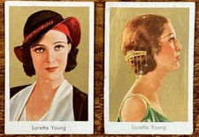 LORETTA YOUNG Original 1930s Cigarette Trading Cards Hollywood Actress