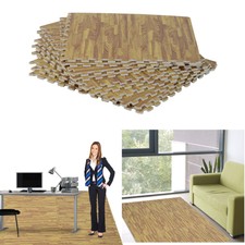Wood Foam Interlocking Floor Mats 96 Sqft Waterproof Kid Play Mat 24pcs