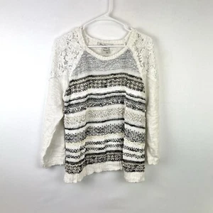 American Rag Women’s White Crochet Sweater Plus Size 2X - Picture 1 of 3
