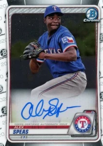 2020 Topps Bowman Chrome Baseball Prospects #CPA-AS Alex Speas Auto Rangers - Bild 1 von 8