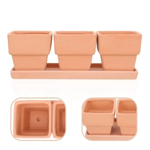 Practical Square Pot For Indoor Plants Decorative Flower Pots Outdoor Pots Home - Picture 1 of 12