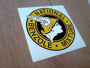 Calcomanía pegatina de petróleo clásica vintage de mezcla nacional de benzole 1 de 200 mm - Imagen 1 de 1