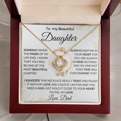 To My Daughter Necklace from Dad – Meaningful Birthday,Christmas  Gift necklace - Изображение 1 из 4
