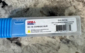 Broca de archivo giratoria Drill America de 1/4 pulgada x 1 pulgada con rebabas de carburo de extremo de radio cilíndrico - Imagen 1 de 2