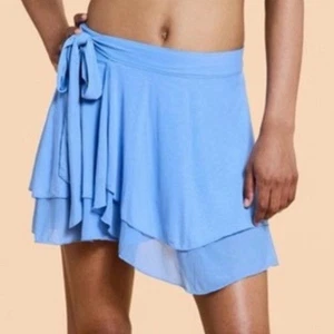 Blogilates blau Tanzstudio Wickelrock Skort Größe Large - Bild 1 von 5