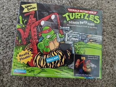 TUBO FIESTA ALCANTARILLADO TORTUGAS NINJA MUTANTES ADOLESCENTES 1989 CAJA VACÍA Tmnt Raphael  Foto 1 de 4