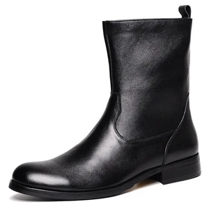 Herren Leder Stiefeletten Motorradstiefel Stiefel Herrenschuhe Biker Boots D7775 - Bild 1 von 10