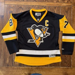 Camiseta deportiva para mujer Pittsburgh Penguins Sidney Crosby grande NHL hockey 87 capitán - Imagen 1 de 13